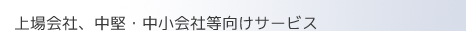 上場会社、中堅・中小会社等向けサービス